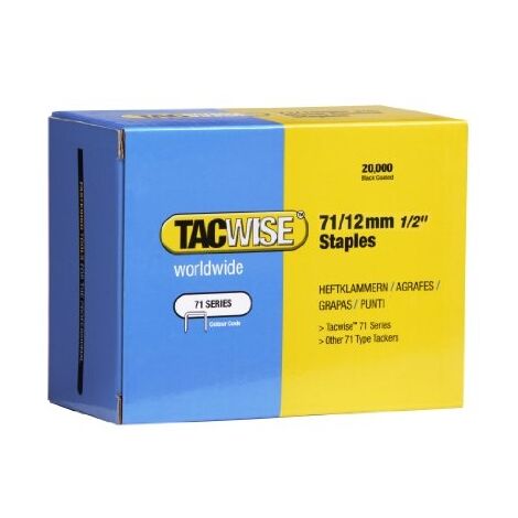 TACWISE 71 BOÎTE DE 20 000 AGRAFES 12 MM