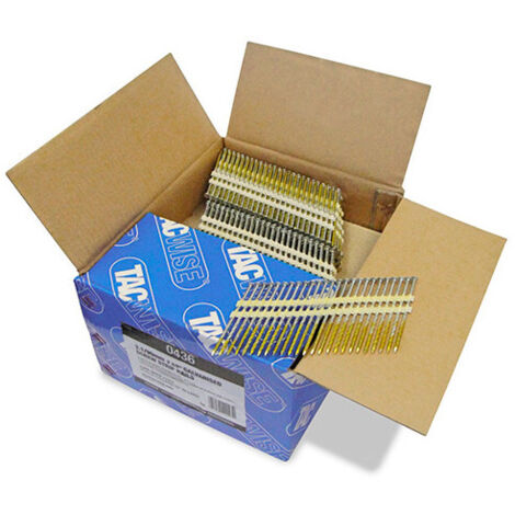 TACWISE BOITE DE 3300 CLOUS GALVANISÉS 90 MM TIGE 3,1 MM FINITION À VIS EN BANDE