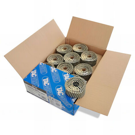 Tacwise – Boîte de 4000 clous à tête plate lisses – Longueur 50 mm – Acier extra galvanisé – Anelés pour fixation extérieure