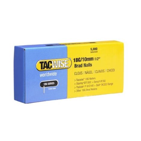 TACWISE BOÎTE DE 5 000 CLOUS DE FINITION TYPE 18 G 10 M