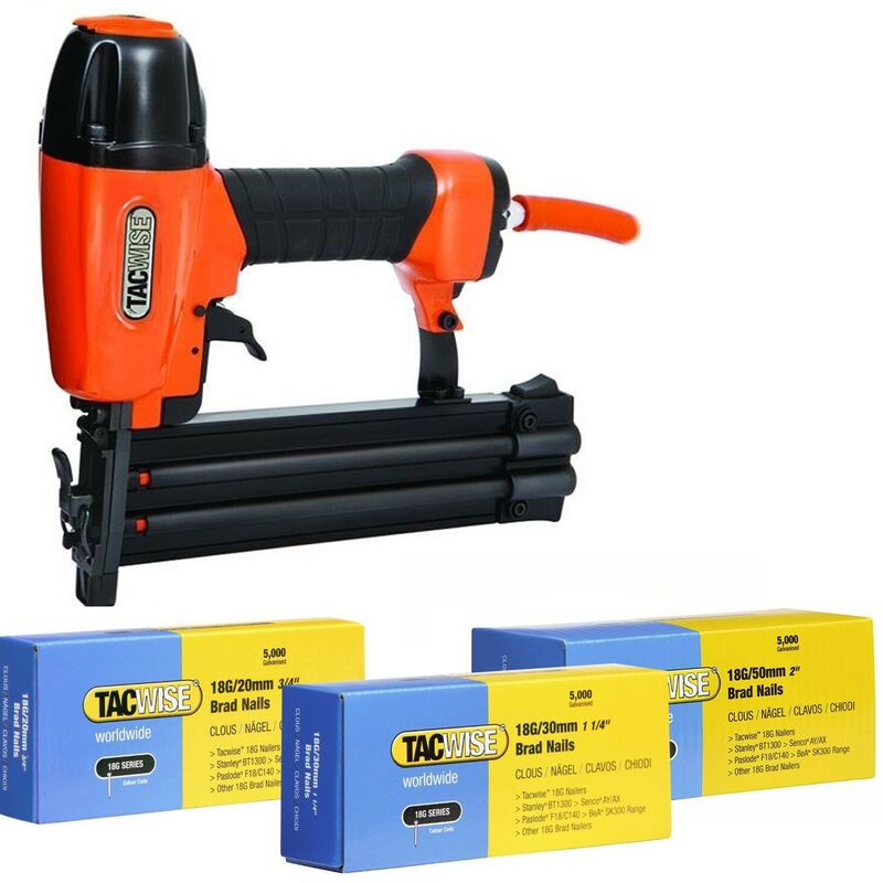 DGN50V Pneumatic Air Nailer 2nd Fix Brad Nail Gun +15,000 Assorted Brads - Tacwise