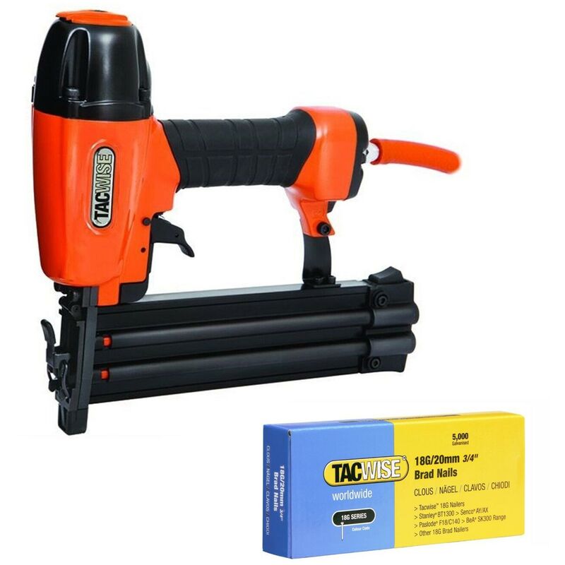 DGN50V Pneumatic Air Nailer 2nd Fix Brad Nail Gun + 5000 20mm Brads - Tacwise