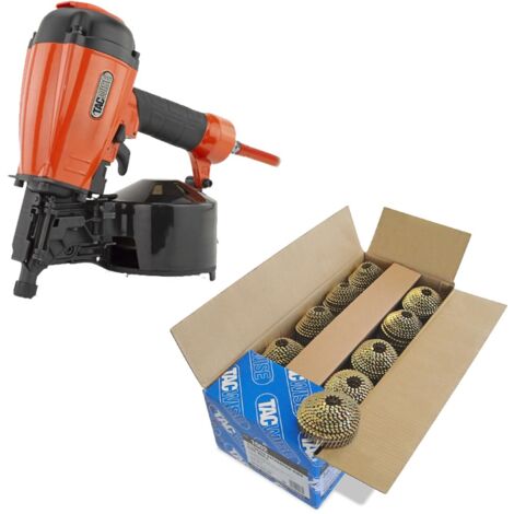 Tacwise FCN55V Coil 57mm Air Framing Nailer + 14,400 2.1 X 32mm Galvanised Nails