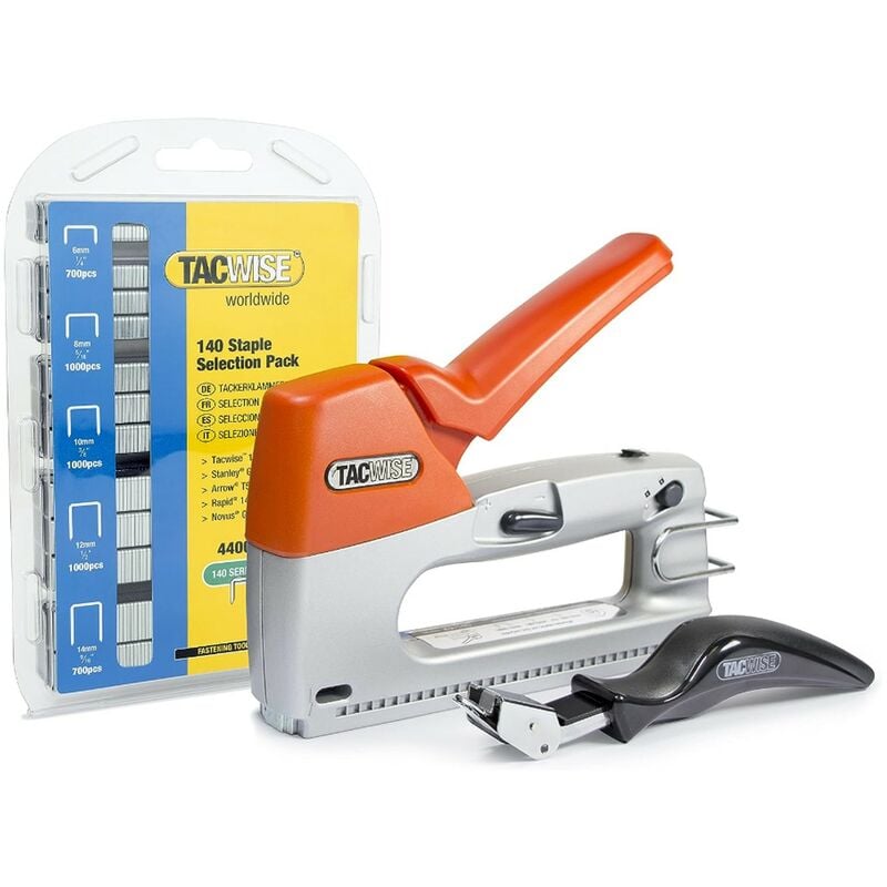 Pro Staple Gun Z3 140 3 In 1 Hand Stapler & Tacker 0806 & 0350 Staples - Tacwise