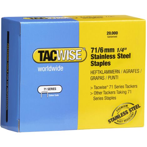 Tacwise Punti Metallici Inossidabili, da 71/6 mm