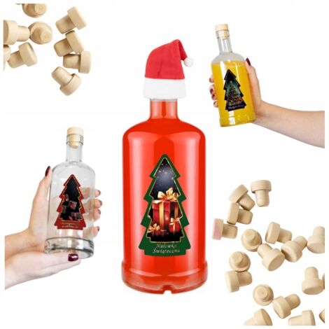 TADEK Flasche 500ml mit Weihnachtsbaum-Etikett – Weinflasche als Weihnachtsgeschenk