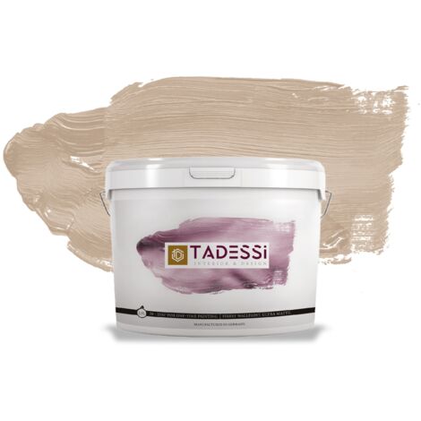 TADESSI Color Vista Wandfarbe Beige - Muskatbeige - Matte Dispersionsfarbe - Innenfarbe für Wand und Decke