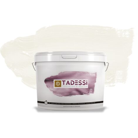 TADESSI Color Vista Wandfarbe Creme - Alabaster - Matte Dispersionsfarbe - Innenfarbe für Wand und Decke