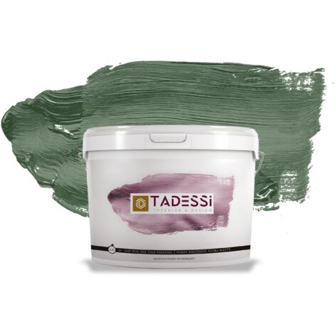 TADESSI Color Vista Wandfarbe Grün - Waldgrün - Sage Green - Matte Dispersionsfarbe - Innenfarbe für Wand und Decke