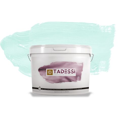TADESSI Color Vista Wandfarbe Pastellgrün - Mintgrün - Matte Dispersionsfarbe - Innenfarbe für Wand und Decke