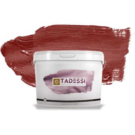 TADESSI Color Vista Wandfarbe Rot - Weinrot - Matte Dispersionsfarbe - Innenfarbe für Wand und Decke
