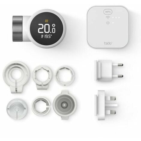 Tado Basic X Kit de Inicio Cabezal Termostático Inteligente X + Bridge X con Conexión a Internet