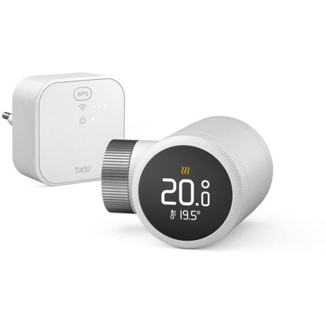 Tado Testa termostatica Intelligente X kit di base, Controllo multistanza, Wi-fi, Matter, Assistenti vocali google e alexa