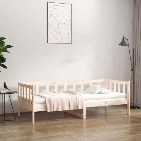 Tagbett ohne Matratze 80x200 cm aus massivem Kiefernholz