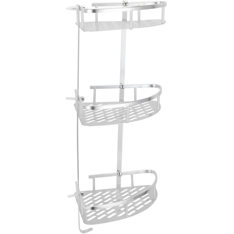 Tagère de douche d'angle à 3 niveaux support de rangement pour organisateur de douche mural pour cuisine de toilette - Jeffergarden