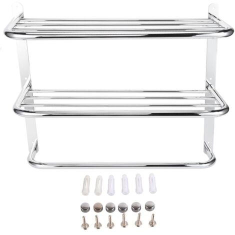 tagère de salle de bain tagère murale à 3 niveaux avec porte-serviettes pour toilettes Cuisine Salon