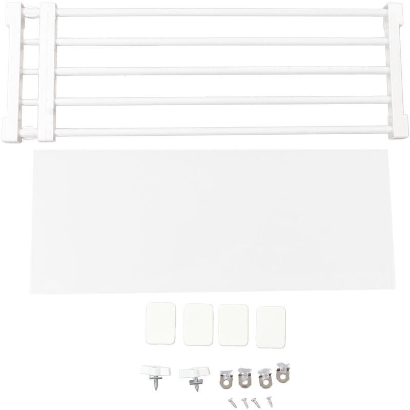 Eosnow - tagère de tension de placard extensible sans clous, diviseur d'armoire, support de rangement pour armoire de 75 à 120 cm de longueur