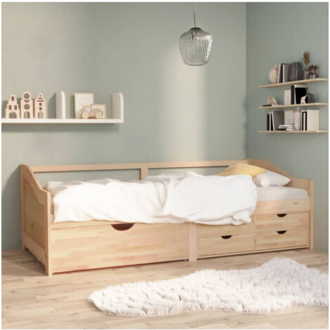 Tagesbett 3-Sitzer mit Schubladen Massivholz Kiefer 90x200 cm vidaXL