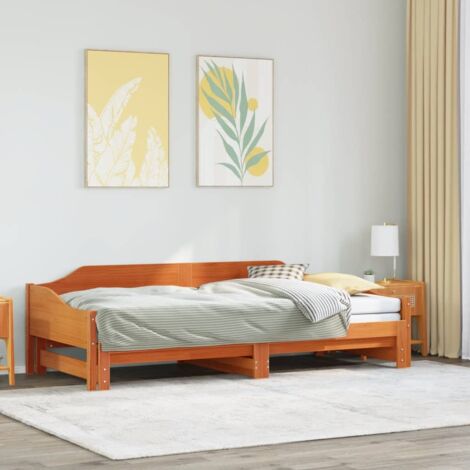 Tagesbett Ausziehbar ohne Matratzen 90x190 cm Massivholz vidaXL