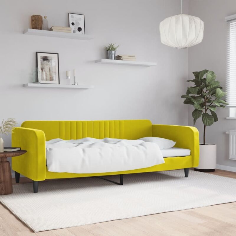 Tagesbett Gelb 100x200 Cm Samt Vidaxl