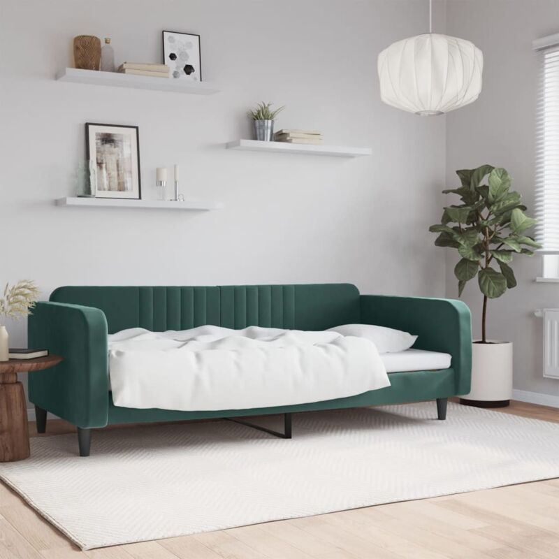 Tagesbett Dunkelgrün 100x200 Cm Samt Vidaxl