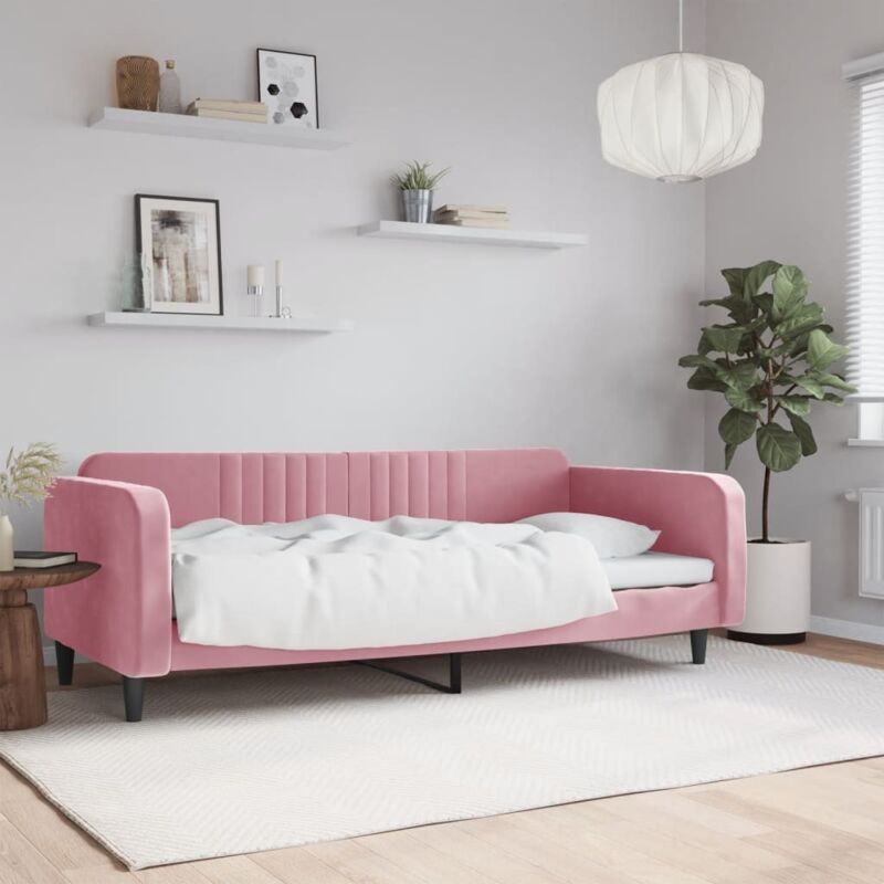 Tagesbett Rosa 90x200 Cm Samt Vidaxl