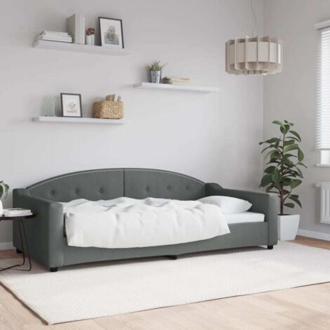 Tagesbett Dunkelgrau 100x200 cm Stoff vidaXL
