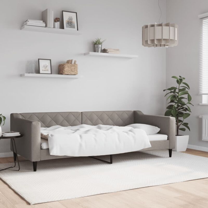 Tagesbett Taupe 90x200 Cm Stoff Vidaxl
