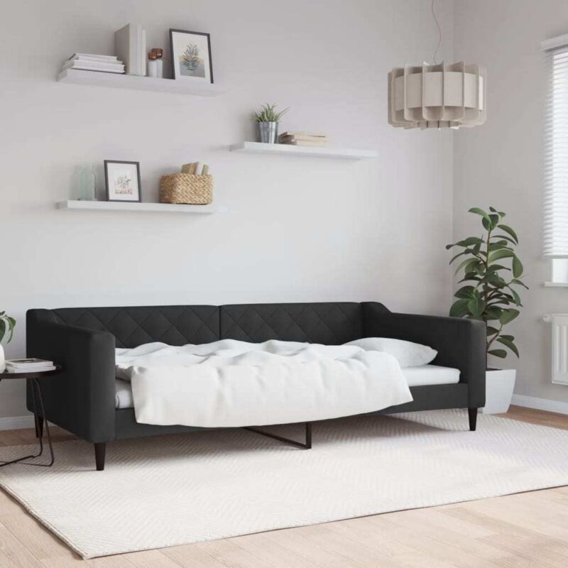 Tagesbett Schwarz 100x200 Cm Stoff Vidaxl