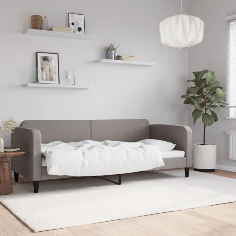 Tagesbett Taupe 80x200 Cm Stoff Vidaxl