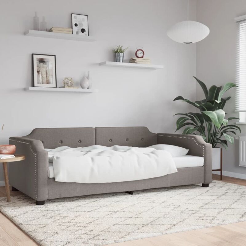 Tagesbett Taupe 80x200 Cm Stoff Vidaxl