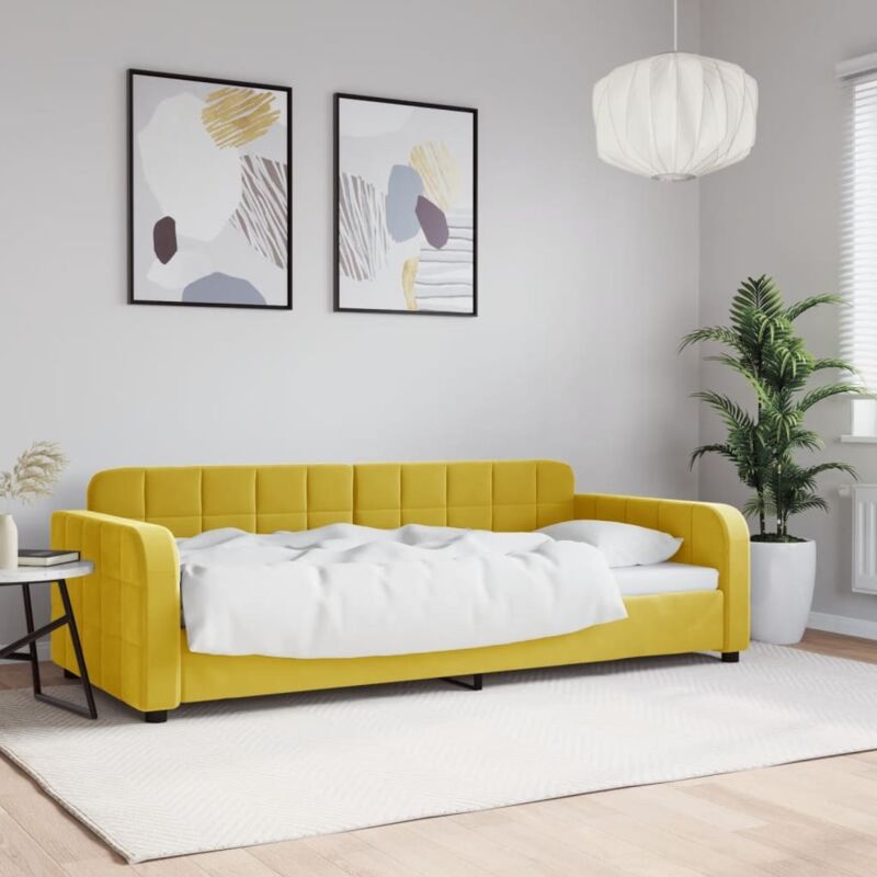 Tagesbett Gelb 90x200 Cm Samt Vidaxl