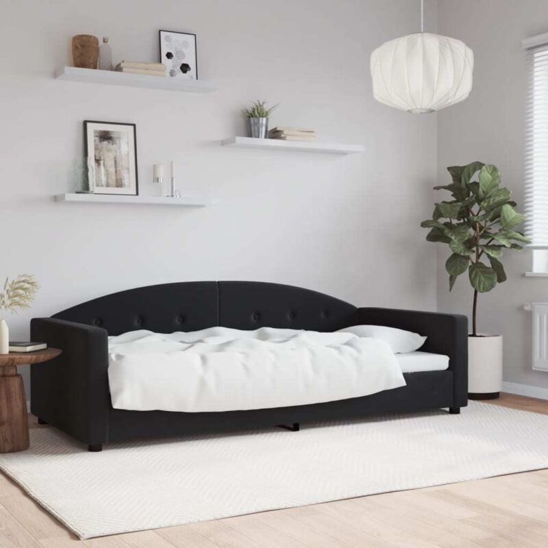 Tagesbett Schwarz 90x190 Cm Samt Vidaxl