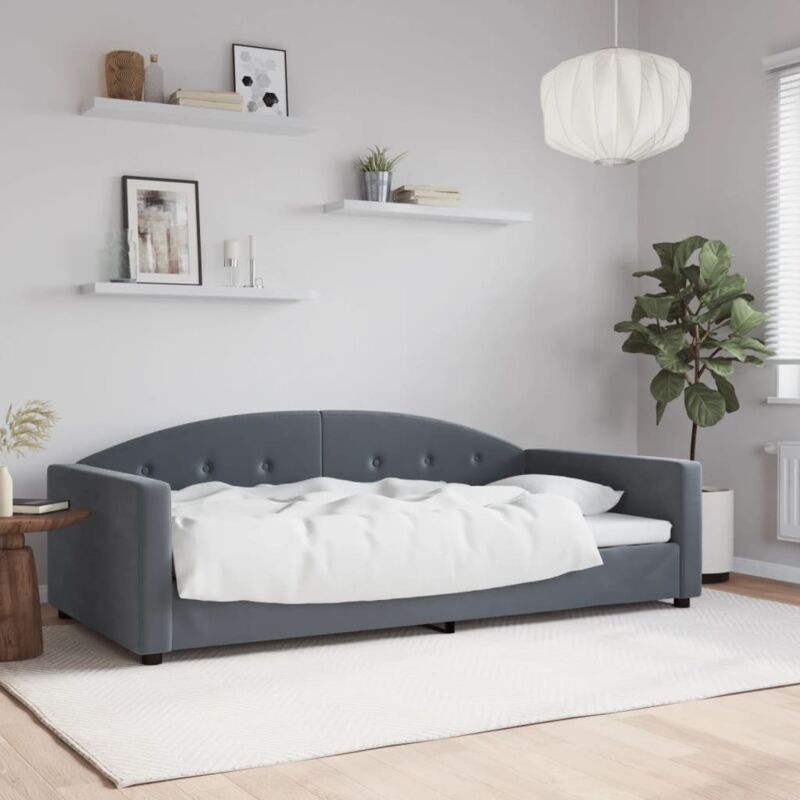 Tagesbett Dunkelgrau 100x200 Cm Samt Vidaxl