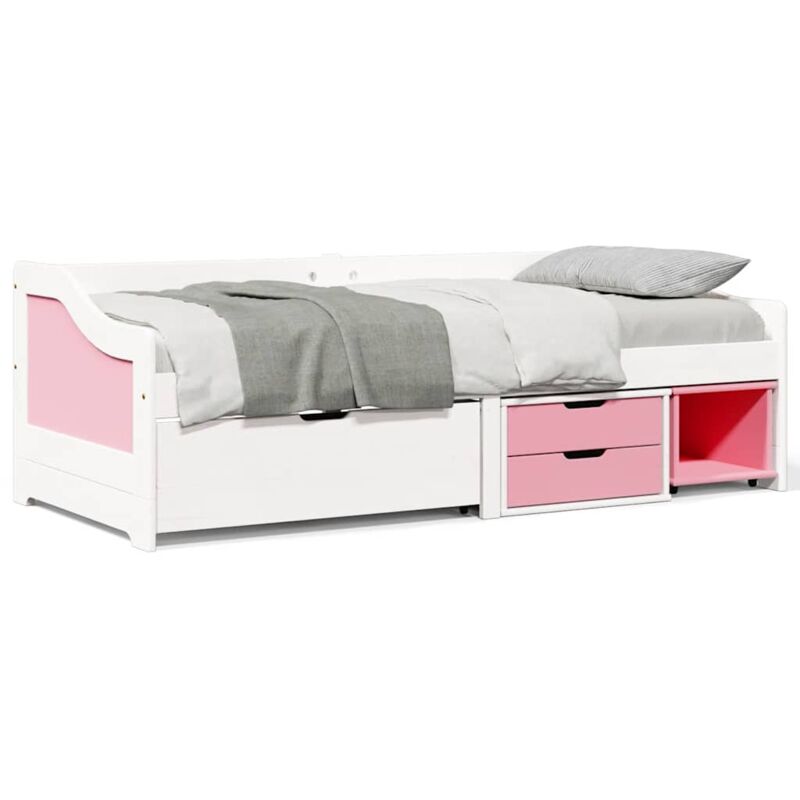 Tagesbett Mit 3 Schubladen Ohne Matratze Weiß Rosa 90x200cm Vidaxl