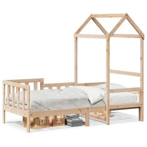 Tagesbett mit Dach 80x200 cm Massivholz Kiefer vidaXL