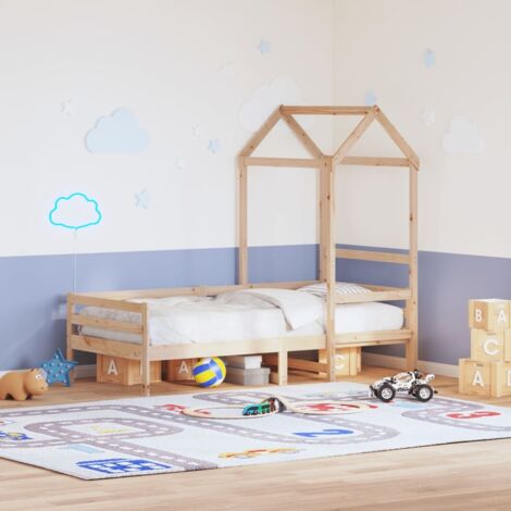 Tagesbett mit Dach 80x200 cm Massivholz Kiefer vidaXL369945