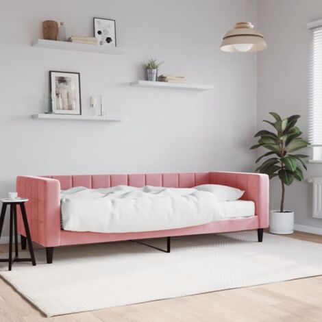 Tagesbett mit Matratze Rosa 80x200 cm Samt vidaXL