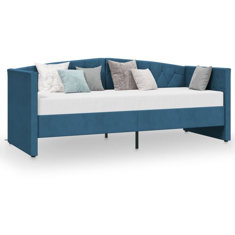 Vidaxl - Tagesbett mit Matratze USB 90x200 cm Samt Blau - Blau