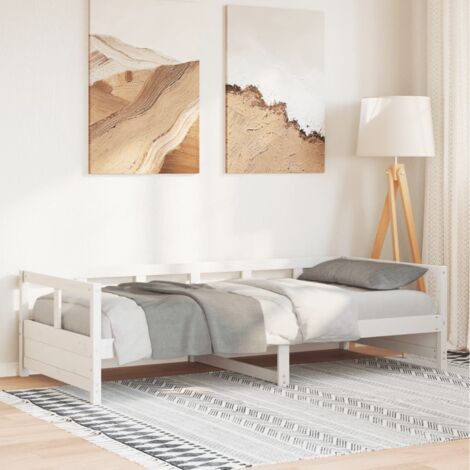 Tagesbett ohne Matratze Weiß 90x200 cm Massivholz Kiefer vidaXL669149