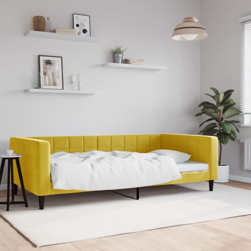 Tagesbett Gelb 100x200 Cm Samt Vidaxl