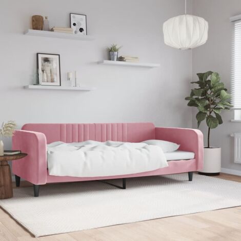 Tagesbett Rosa 90x200 cm Samt vidaXL