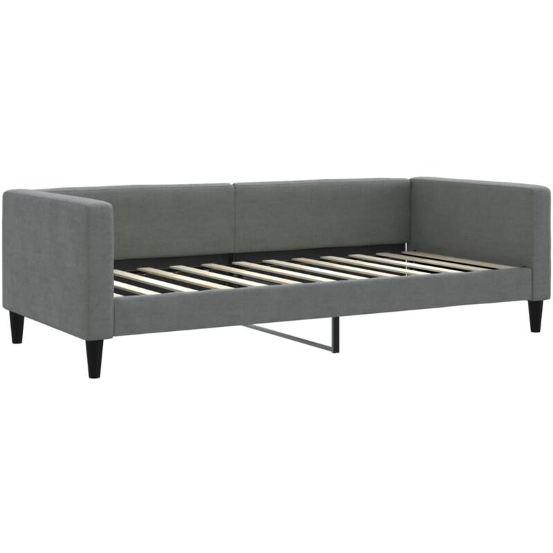 Tagesbett Dunkelgrau 90x200 Cm Stoff Vidaxl