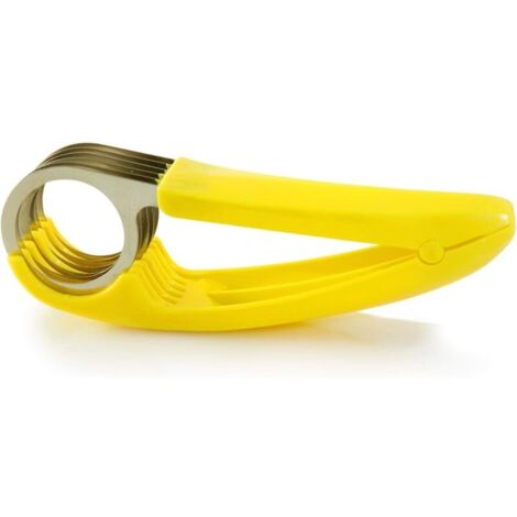Taglia banane, ABS + acciaio inox, pelapatate per frutta e verdura, utensile da cucina per banane, fragole e uva (1 pezzo)