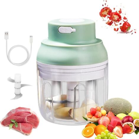 Taglia cipolle elettrico 250 ml - Trita cipolla multifunzione - Set trita aglio elettrico - Trita verdure - Per aglio, verdura, frutta