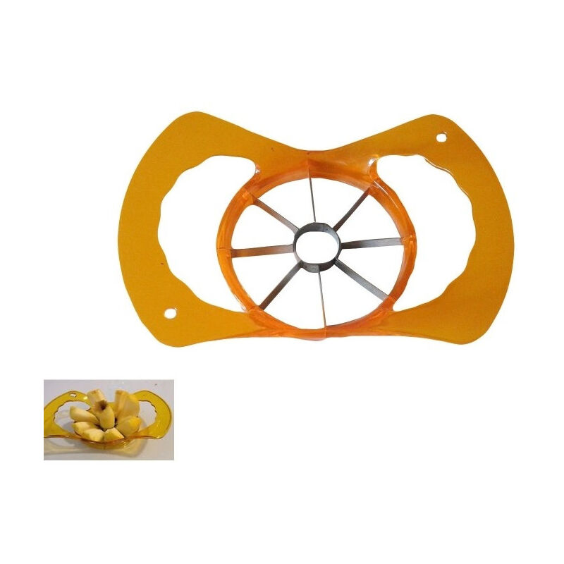 Image of Trade Shop Traesio - Taglia Mela 10 Cm Affetta Fette Fettine Spicchi 8 Lame In Acciaio Servi Cucina -