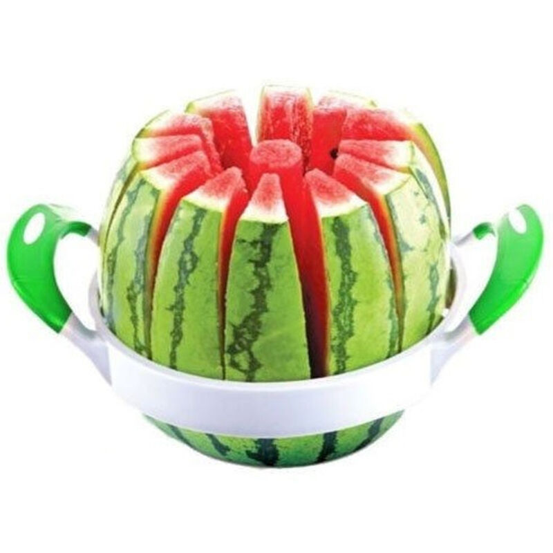 Image of Trade Shop Traesio - Taglia Melone Anguria Cocomero Affetta 12 Lame 22cm In Acciaio Casa Cucina -