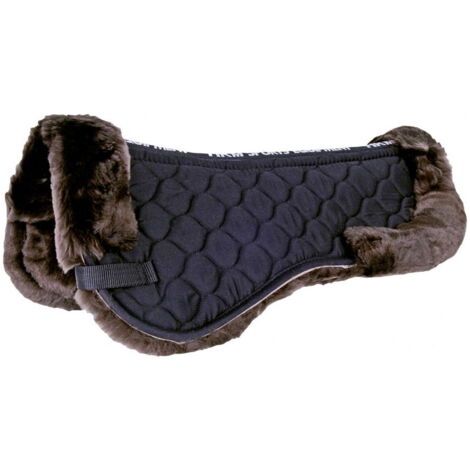 Taglia unica, Bleu marine et naturel 6923: Coussin d'agneau véritable sous le siège
