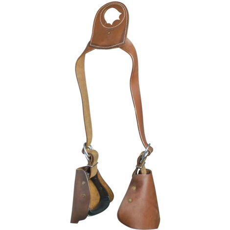 Taglia unica Cob/Full, Cognac Marrone Chiaro Naturale: Little Dude in cuoio da pomo con staffe western complete di copristaffe