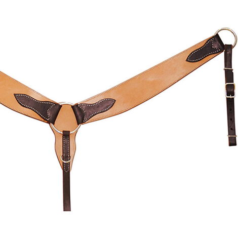 Taglia unica cob/full, Cognac: Pettorale western in cuoio superiore